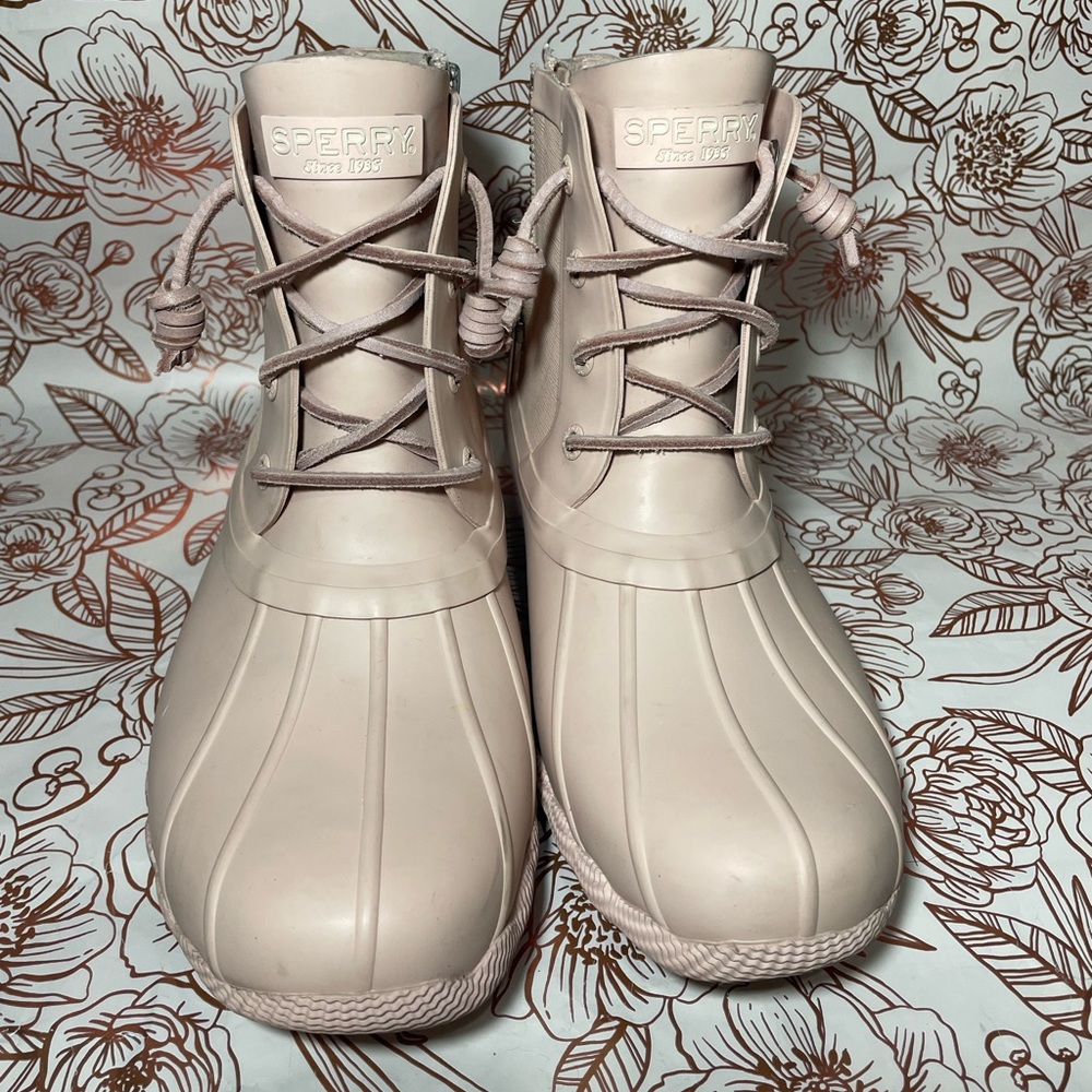 Pink Sperry Boots Size 9